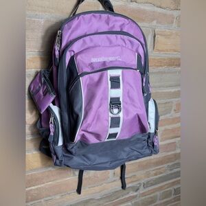 Eastpointe large Purple / Gray Backpack. Multiple pockets and padded area. READ